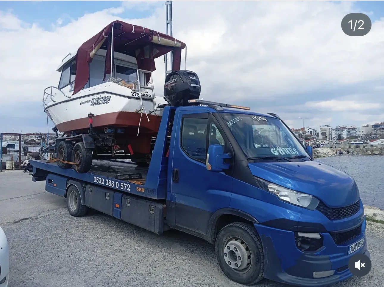 Silivri bölgesinde çekici ile araç ve tekne taşıma hizmeti